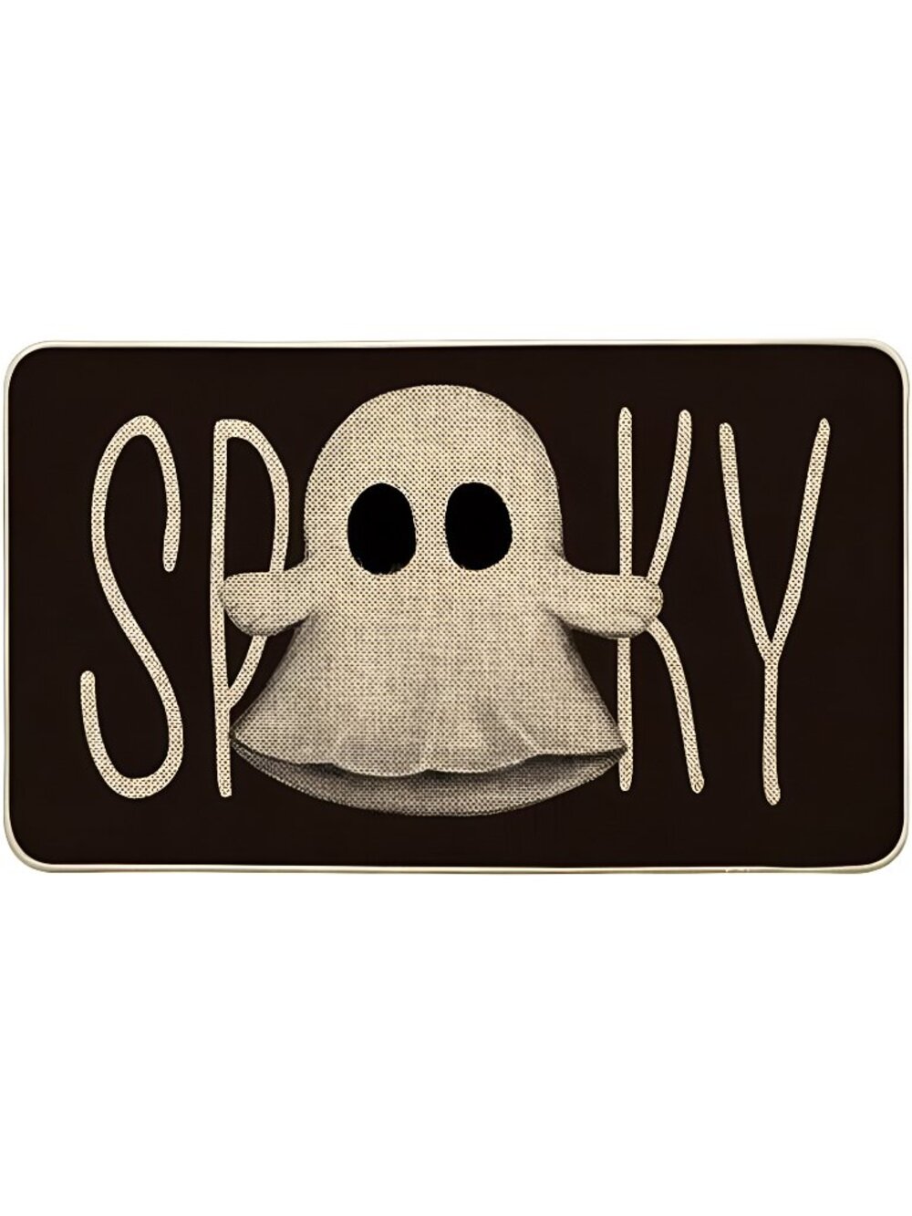 Black Ghost Spooky Halloween Doormat, Home Decor Low-Profile Switch Rug Door